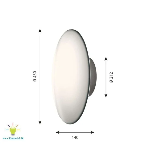 AJ Eklipta Vg/Loftlampe Skrm 450 - LP (Brugt, ingen fejl)