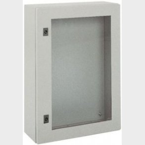 Crn metall Väggskp med glasdörr