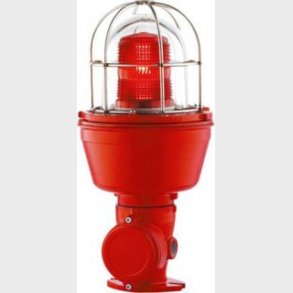 Lystårn rød lampe og sirene 230V/AC