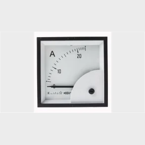 HOBUT D72SD Analogue Panel Ammeter 0/25A Direct Connected AC, 72mm x 72mm Moving Iron