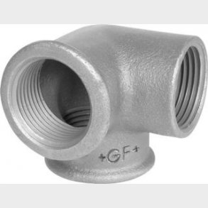 + Gf + Vinkel Svart W / Sidoutgng 3/8