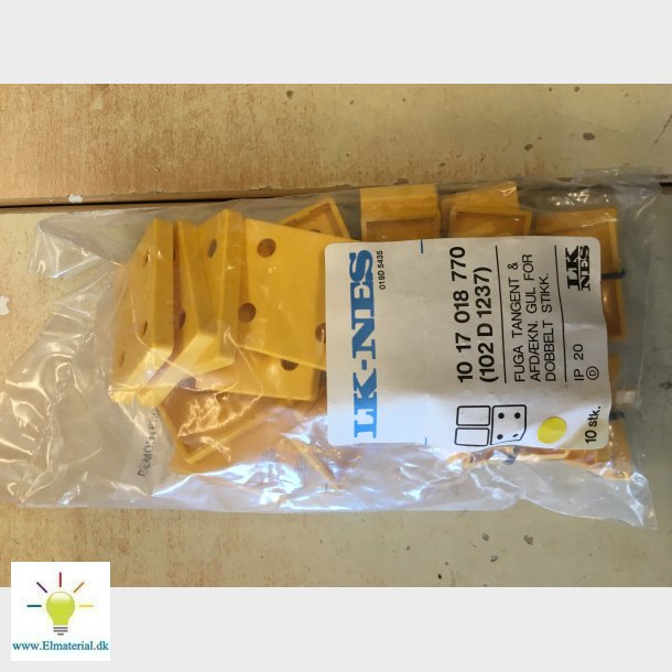 Fuga tangent afdkning gul for dobbelt stikkontakt