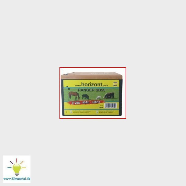 9V / 55Ah Batteri Til Elhegn, Lille - Ranger