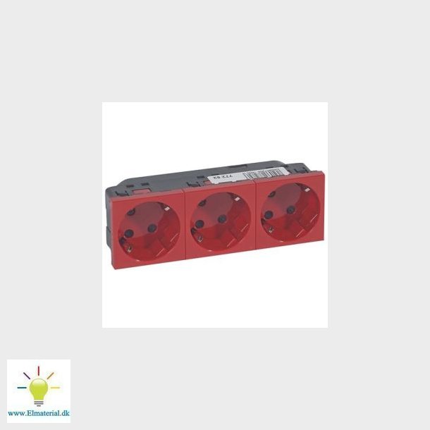 Schuko Stikkontakt Tripel Rd Edb 3X2P+J