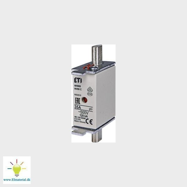 Sikring Nh000 35A Gg 500V