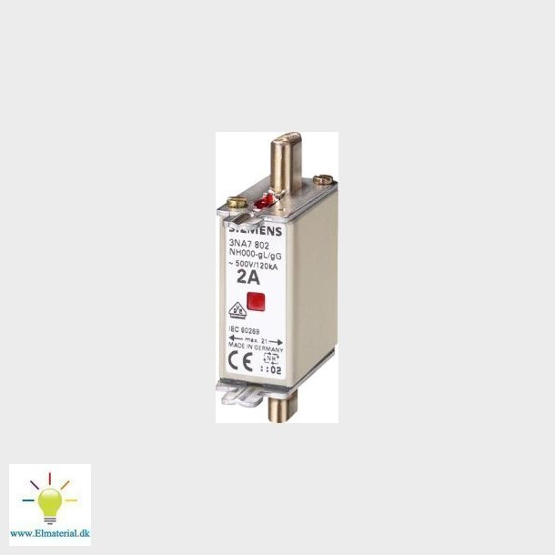 Sikring Nh000 Gg 2A 500V Meld.
