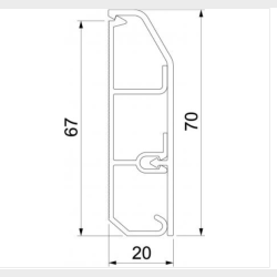 Fotpanel Sl 20/70 Vit