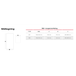 Murgennemfring 150 x 150 mm, type 202
