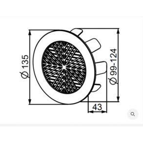 Unite ventilationsrist i plastik TOK2G