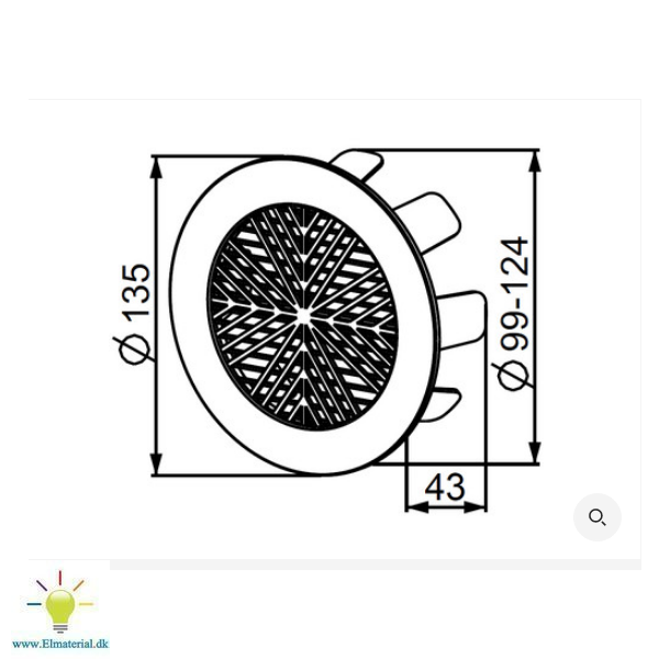 Unite ventilationsrist i plastik TOK2G