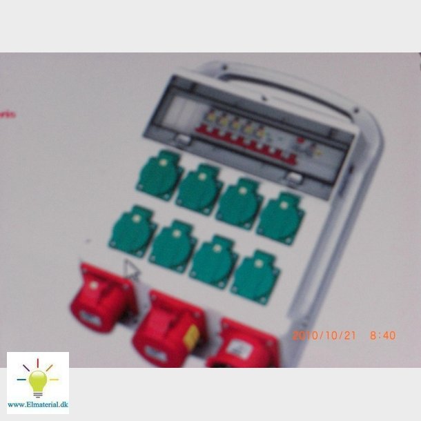 Byggestrmtavle 32A-3 Indtag: 32A/400V