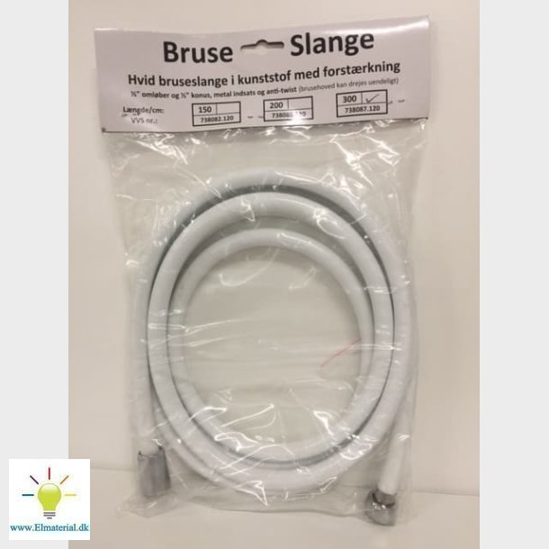 Hvid Slange 3000 Mm.