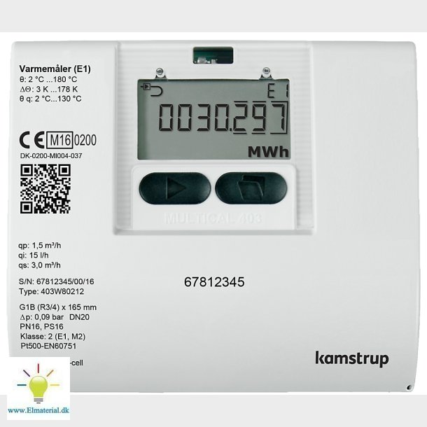 Multical403, 2,5M3/190Mm/1"