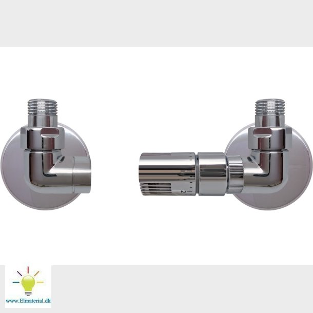 Corner Rumtermostat, Krom