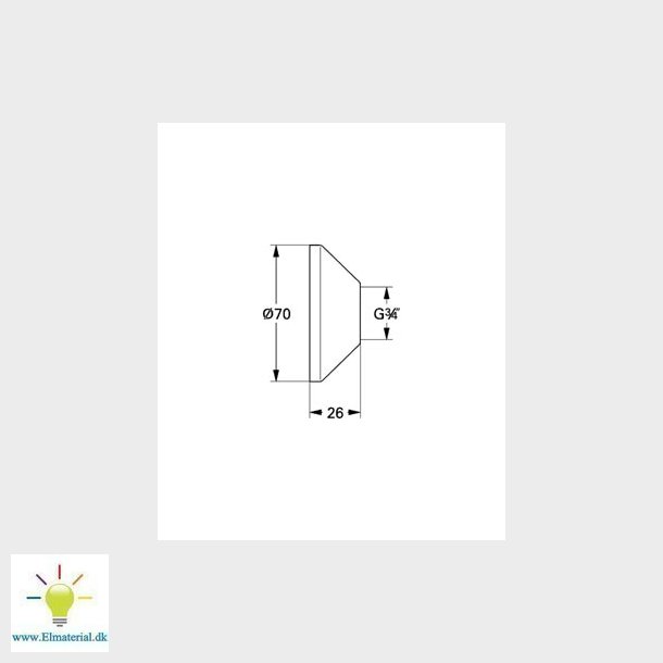 Roset (2 Stk) El og vvs materialer