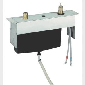 Kombination av badkar och dusch med 3 h�l