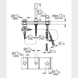 Lineare New Etgreb Badekar 3-H