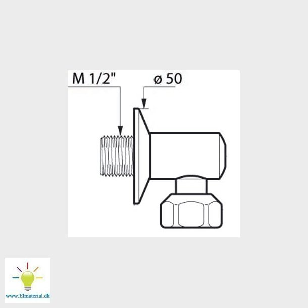 Cma Vinkelforskr. M/Afsp 1/2"