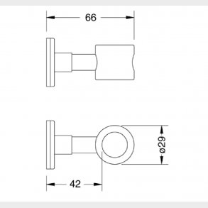 Vola T9 Duschhllare Krom