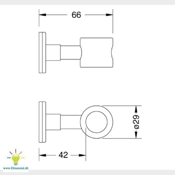 Vola T9 Bruserholder Krom