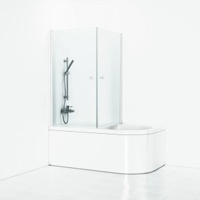 Skor H&ouml;gt bad 83X83X141 Vit / Kla