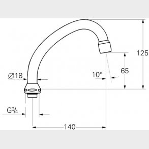 Grohe 140Mm J-Svingtud