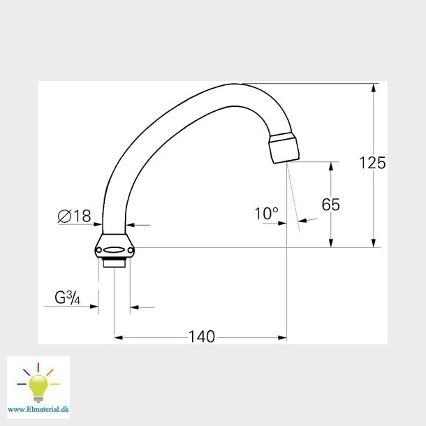 Grohe 140Mm J-Svingtud