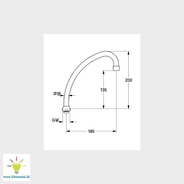 Grohe 185Mm J-Svingtud