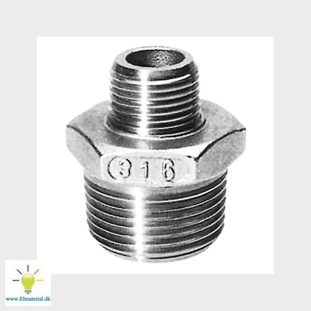 2"X1.1/2" Brystnippel Aisi 316