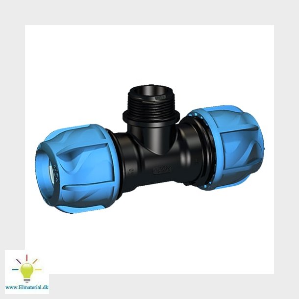 63Mmx2" Gf Tee Med Nippel