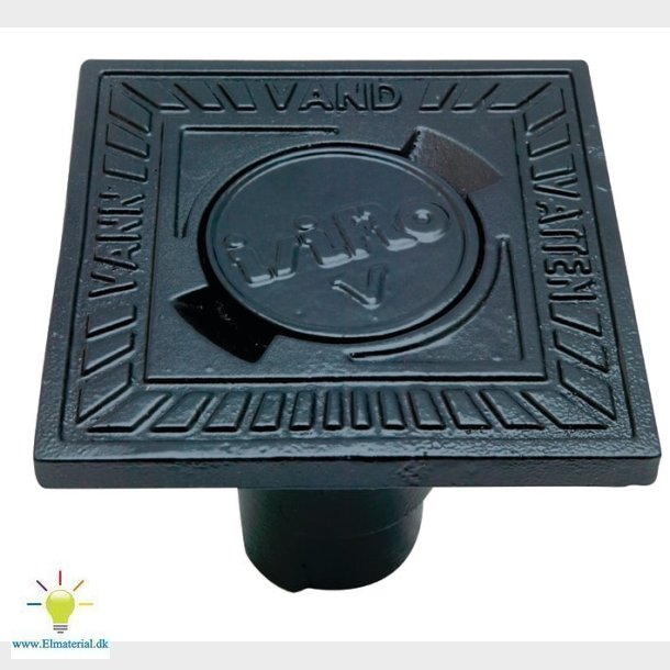 185Mm 4-Kantet Dksel, Sort