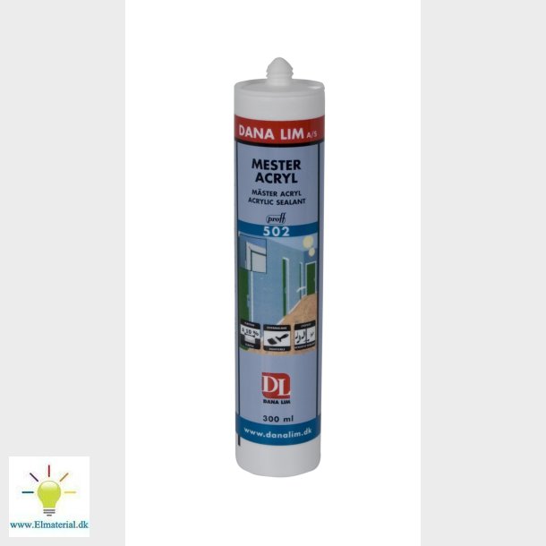 Acryl Fugemasse 502 Hvid 300Ml