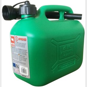 Bensindunk Plast Grön 5Ltr.