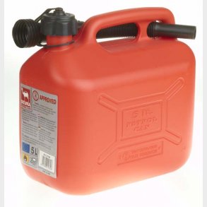 Bensindunk Plast Röd 5Ltr.