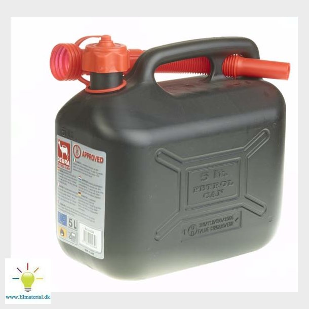 Benzindunk Plast Sort 5Ltr.