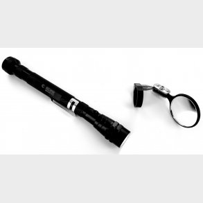 Teleskopmagnet med spegel & led