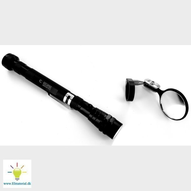 Teleskop Magnet M/Spejl &amp; Led