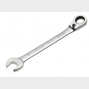 Ringgaffelnyckel med spärr 19