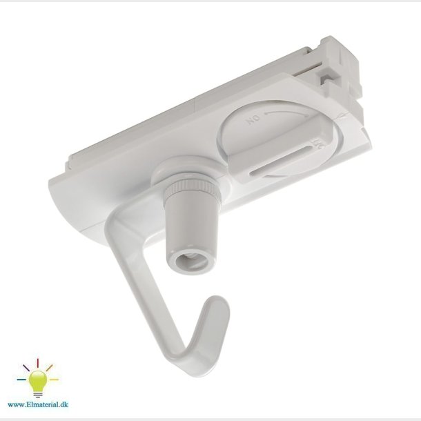 Adapter 1F Med Krog Hvid