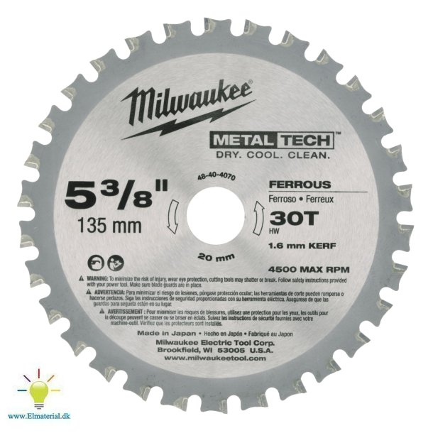 Rundsavkl 30Td 135/20 Metal