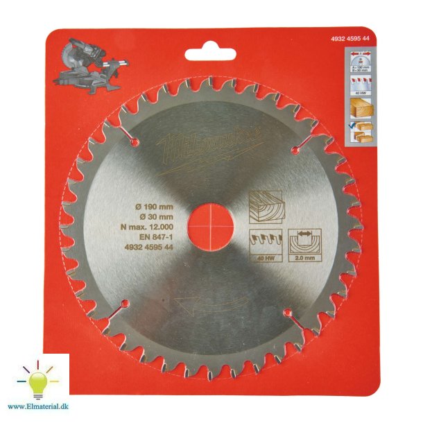 Rundsavklinge 40Td 190/30Mm