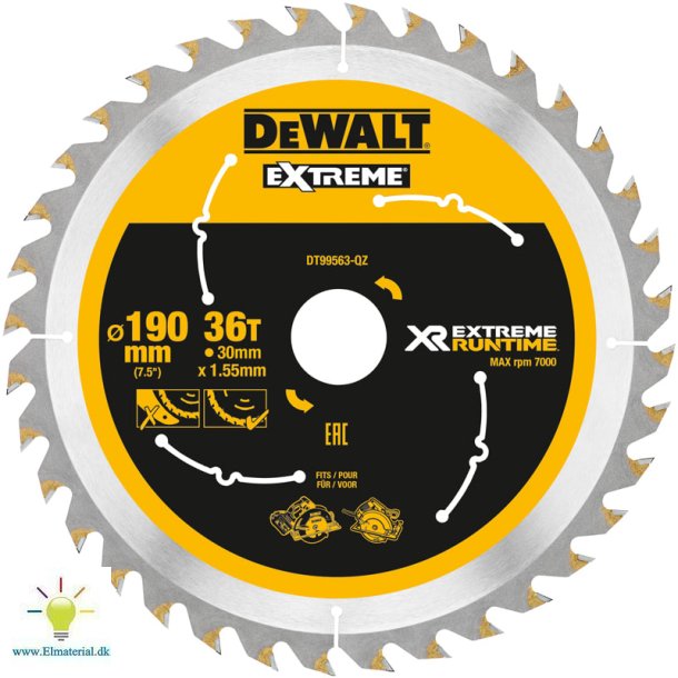 Rundsavklinge 190/30 36T Akku