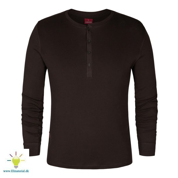 Grandad T-Shirt L/, Brun, M