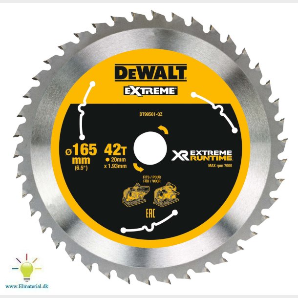 Rundsavklinge 165/20 42T Akku