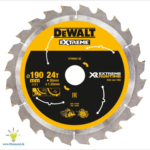 Rundsavklinge 190/30 24T Akku