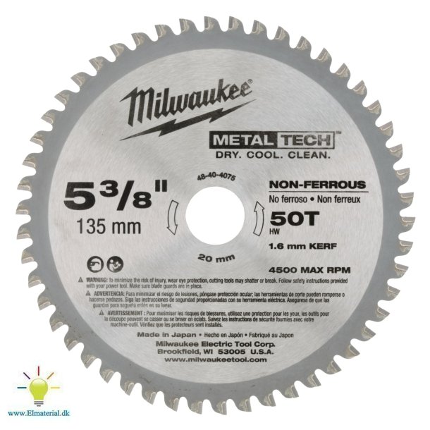 Rundsavklinge 50Td 135/20 Alu