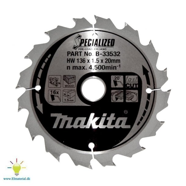 Rundsavklinge 16Td 136/20 Tr