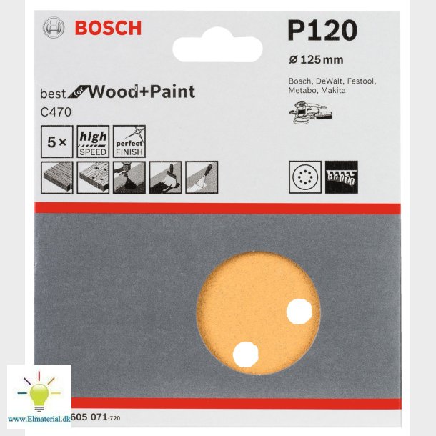 Slibeark 125Mm K120, 5Stk