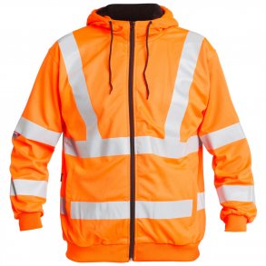 Hoodie Flou. Orange Str.M