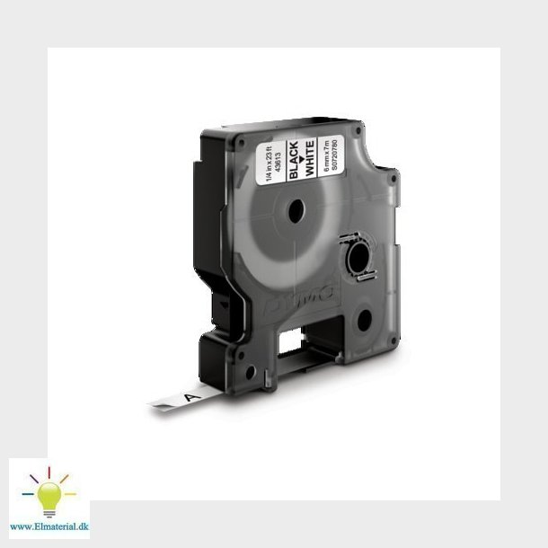 D1 Tape 6Mm Sort/Hvid Label